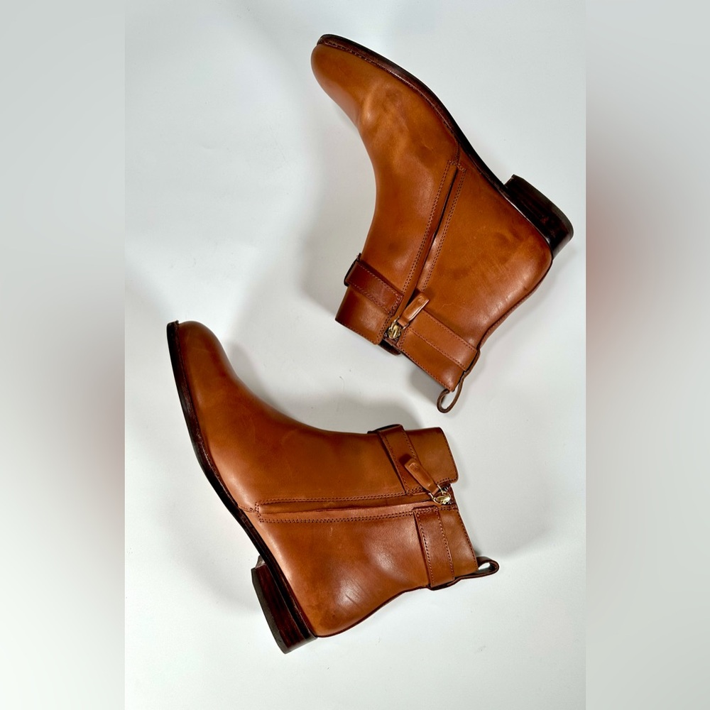 Lauren Ralph Lauren Briele Brown Leather Boots  US 9.5 B - Picture 13 of 16